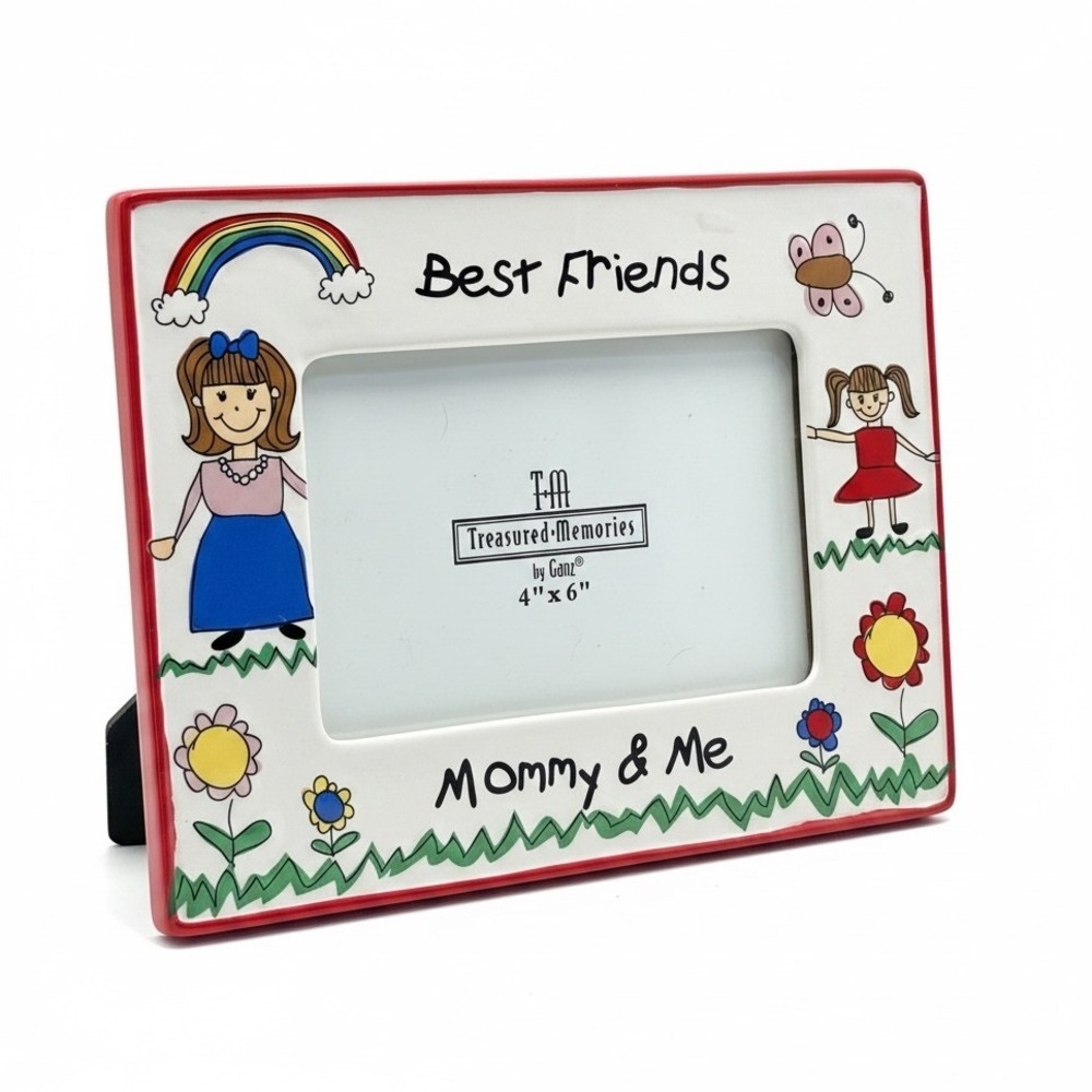 Vintage Ganz Treasured Memories Mommy & Me Best Friens Ceramic Frame 4x6 Y2K Kid